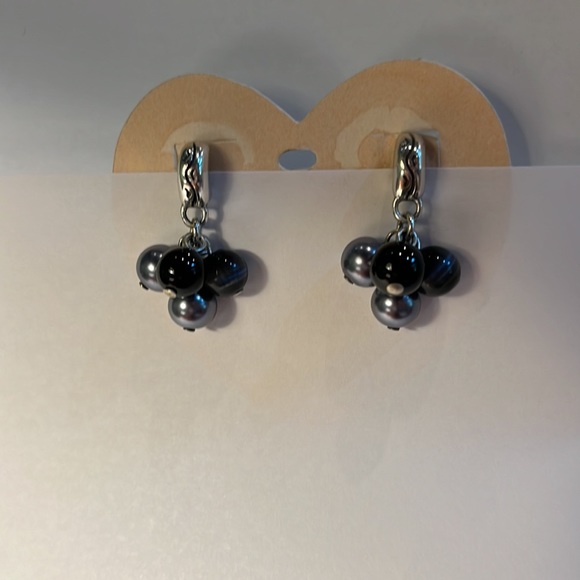 Brighton Silver/Black Mimosa Earrings and matching bracelet. - Picture 5 of 6